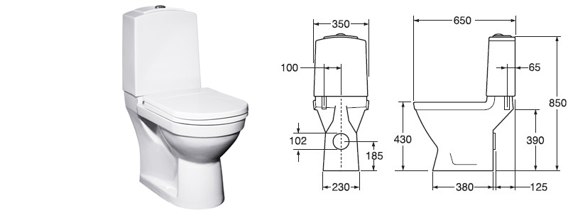Унитаз Gustavsberg Logic 5695 Duo Унитаз Gustavsberg Logic 5695 Duo